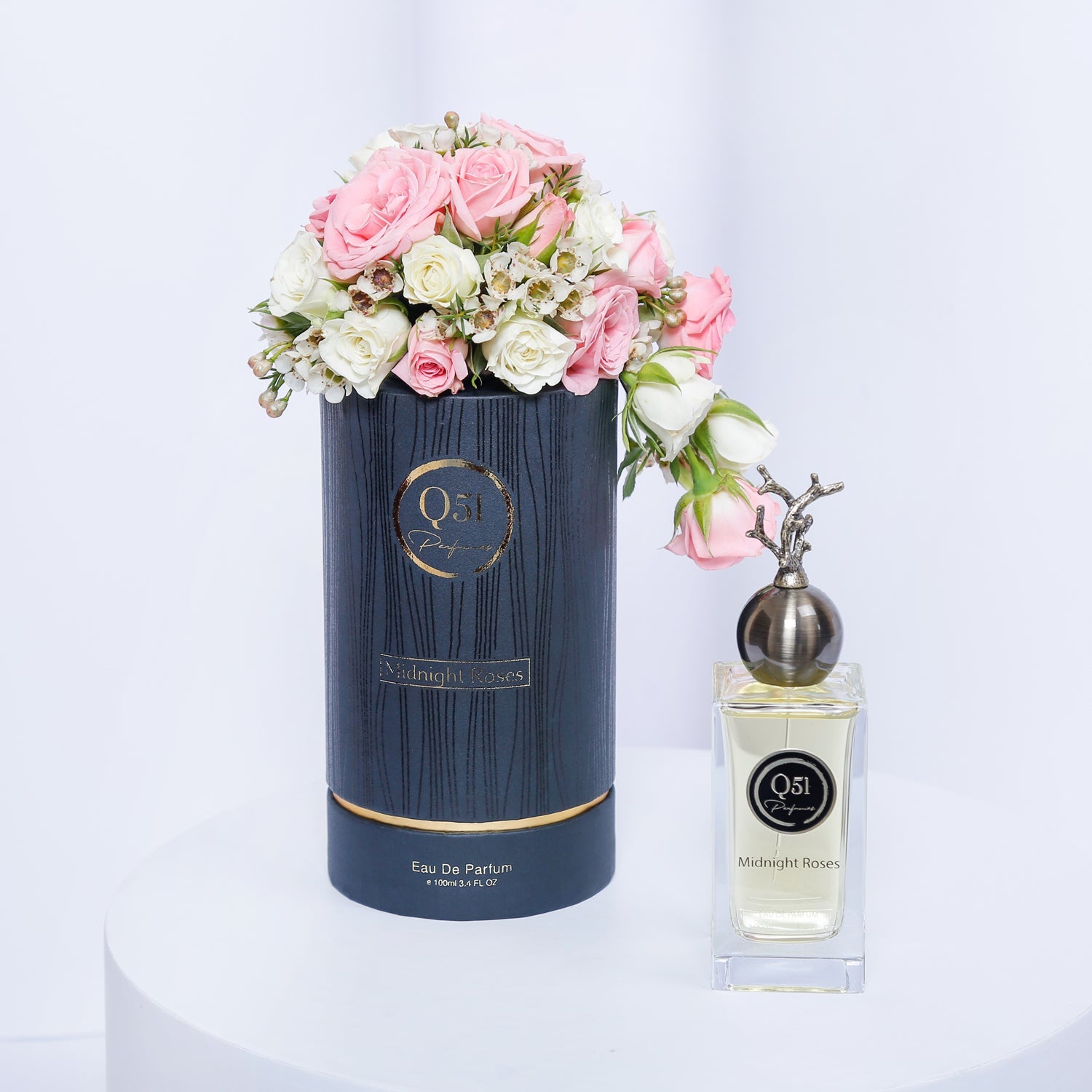 عطور كيو 51 - عطر ميدنايت روز 100 مل مزين بالورد