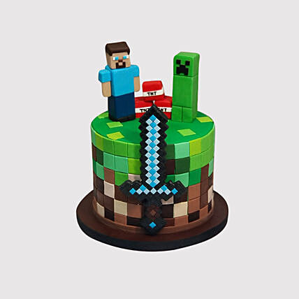 Minecraft Birthday Cake