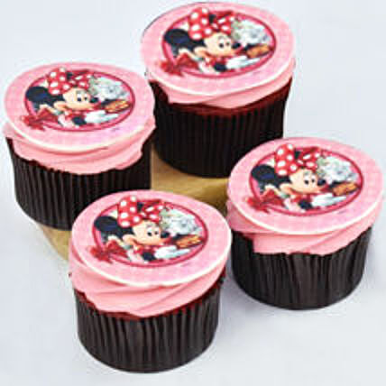 Mini Mouse Cupcakes 4 pcs