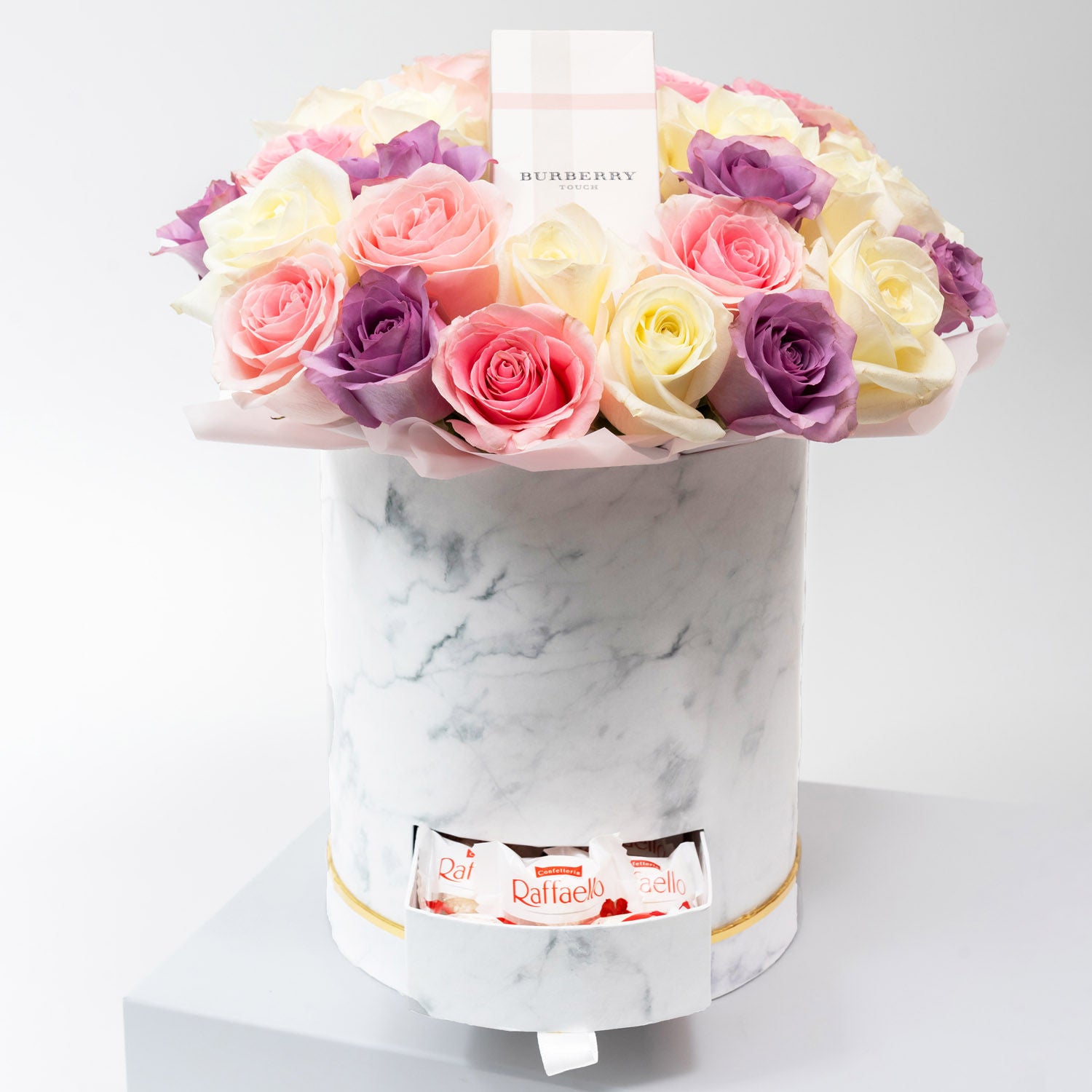 Mix Flowers Box Arrangement with Reffeelo