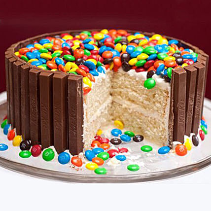 M&M And Kitkat Cake
