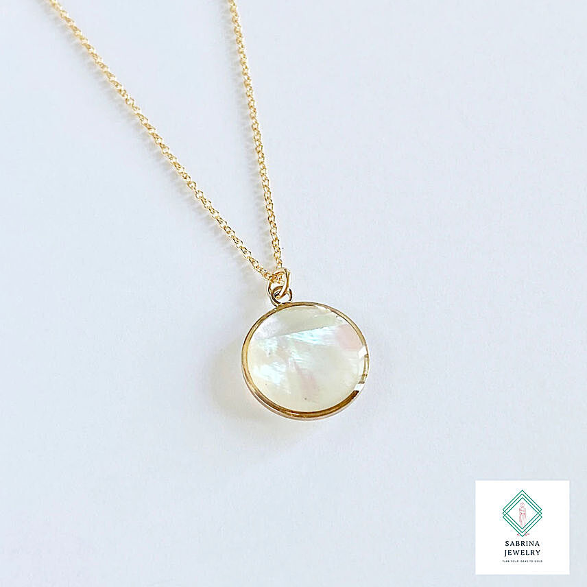 Mother of Pearl Silver Necklace