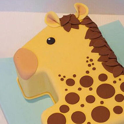 Giraffe Joy On Turning 1 Cake