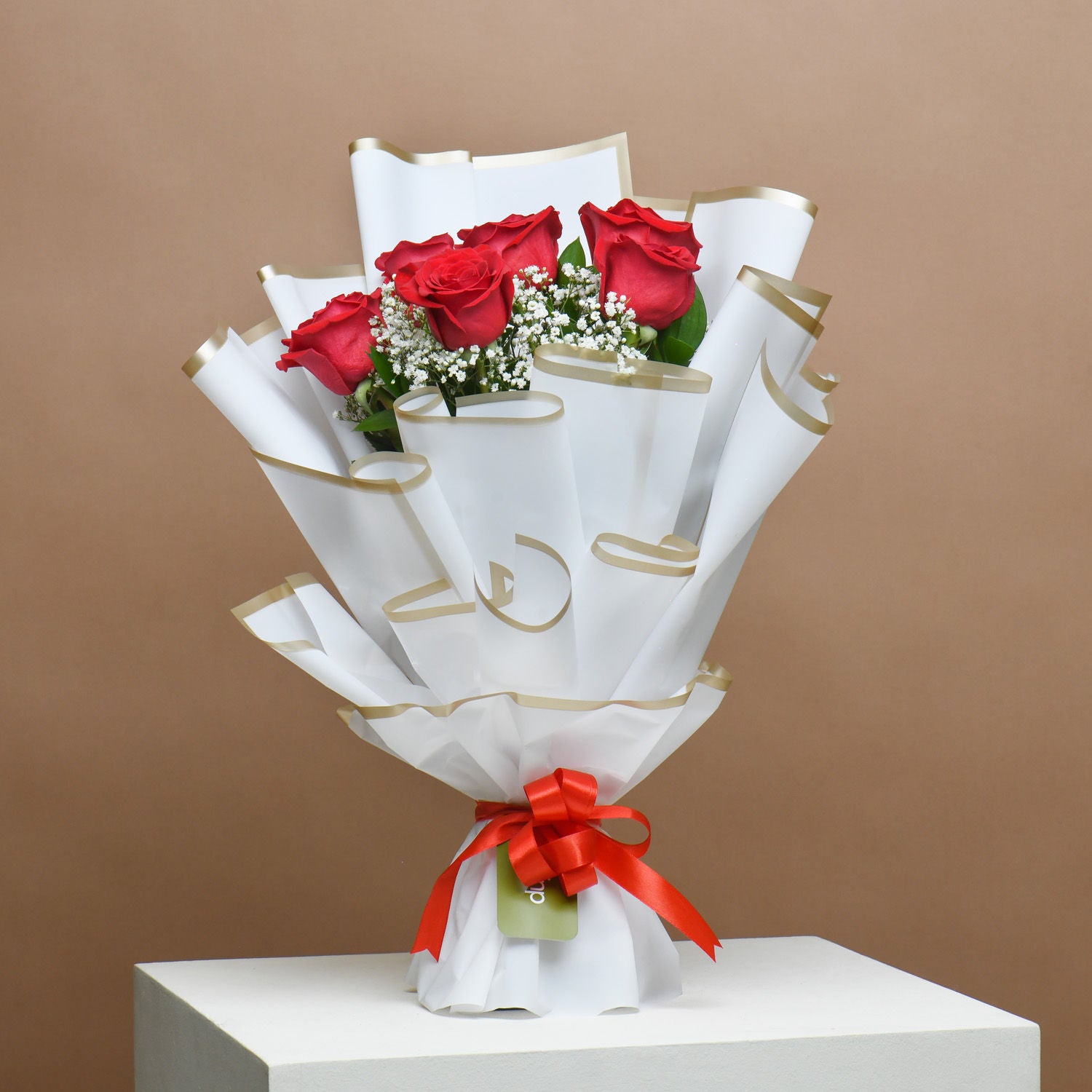 Passionate Love Roses and Cake Surprise