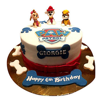 Paw Patrol Theme Birthday Cake