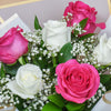 Pink and White Roses Bouquet