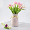 Pink Tulips Vase Arrangement