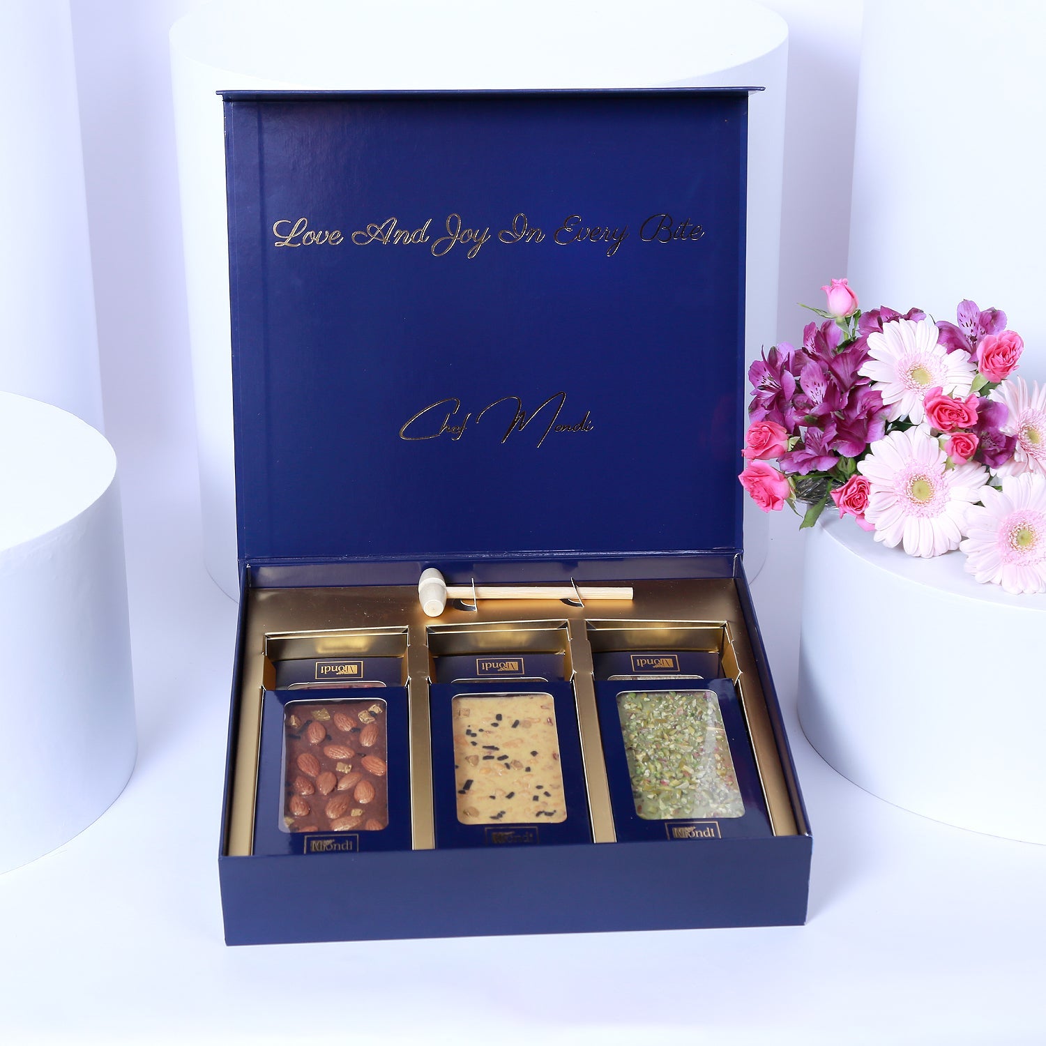 Premium Arrangement of Chocolate Box and Flowers