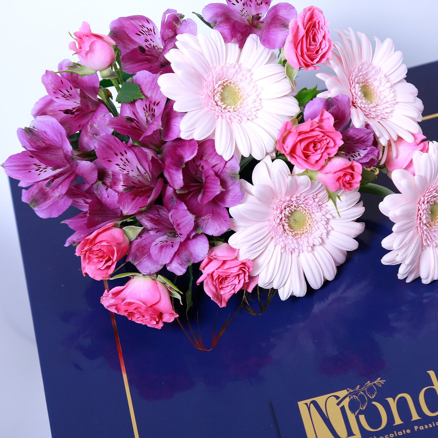 Premium Arrangement of Chocolate Box and Flowers