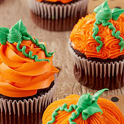 Pumpkin Shape Cupcakes