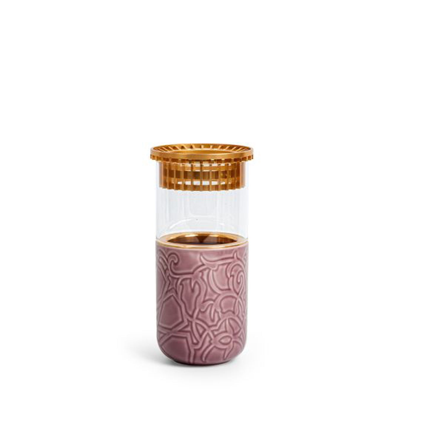 Luxury Majlis - Medium Decorative Vase - Purple & Gold