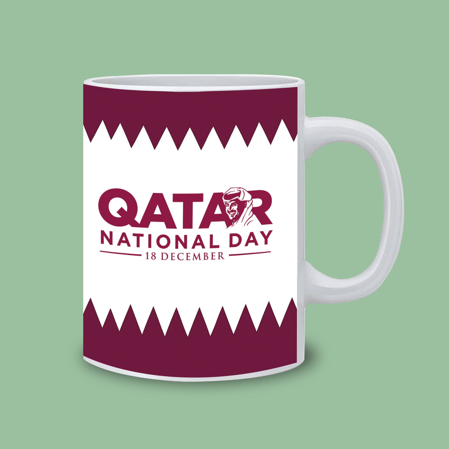 Qatar National Day Theme Mug