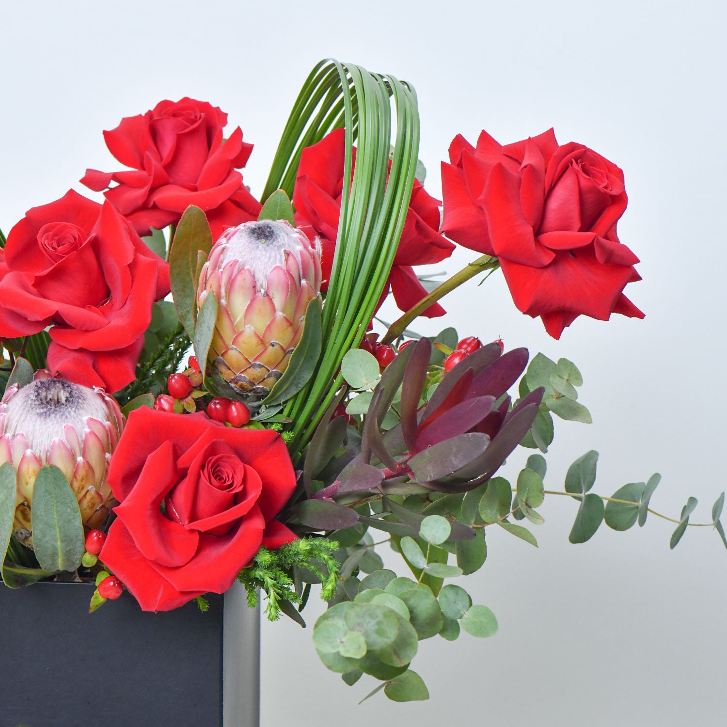 Radiant Roses and Anthurium