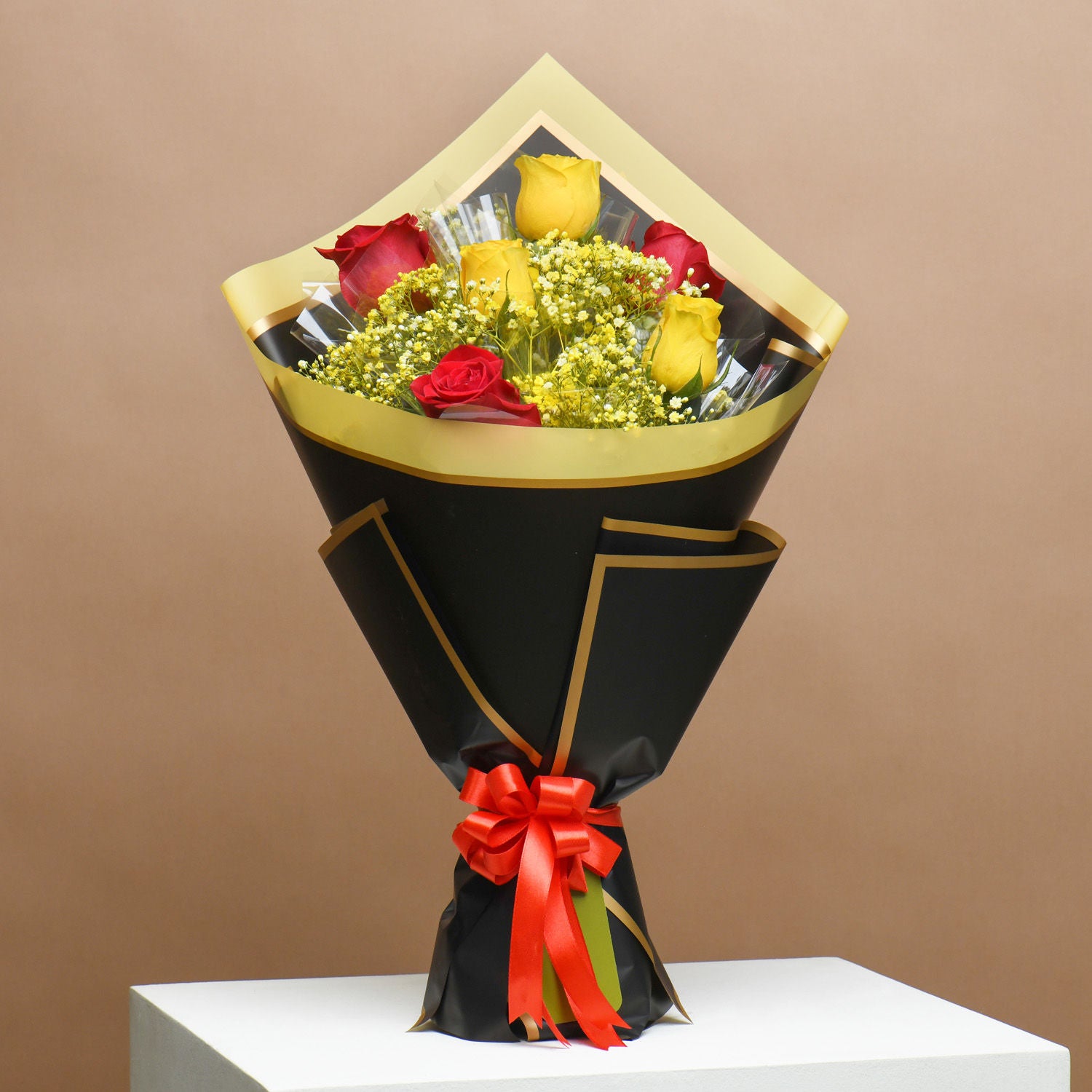 Red and Yellow Roses Bouquet