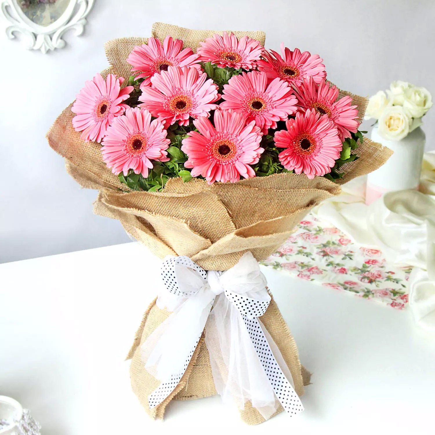 Refreshing Dark Pink Gerberas Bunch