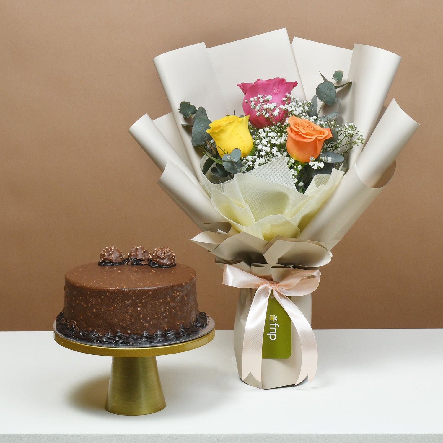 Roses and Chocolate Cake