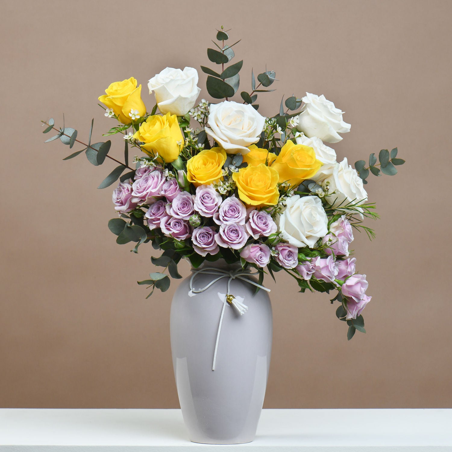 Roses Arrangement in Caramic Vase