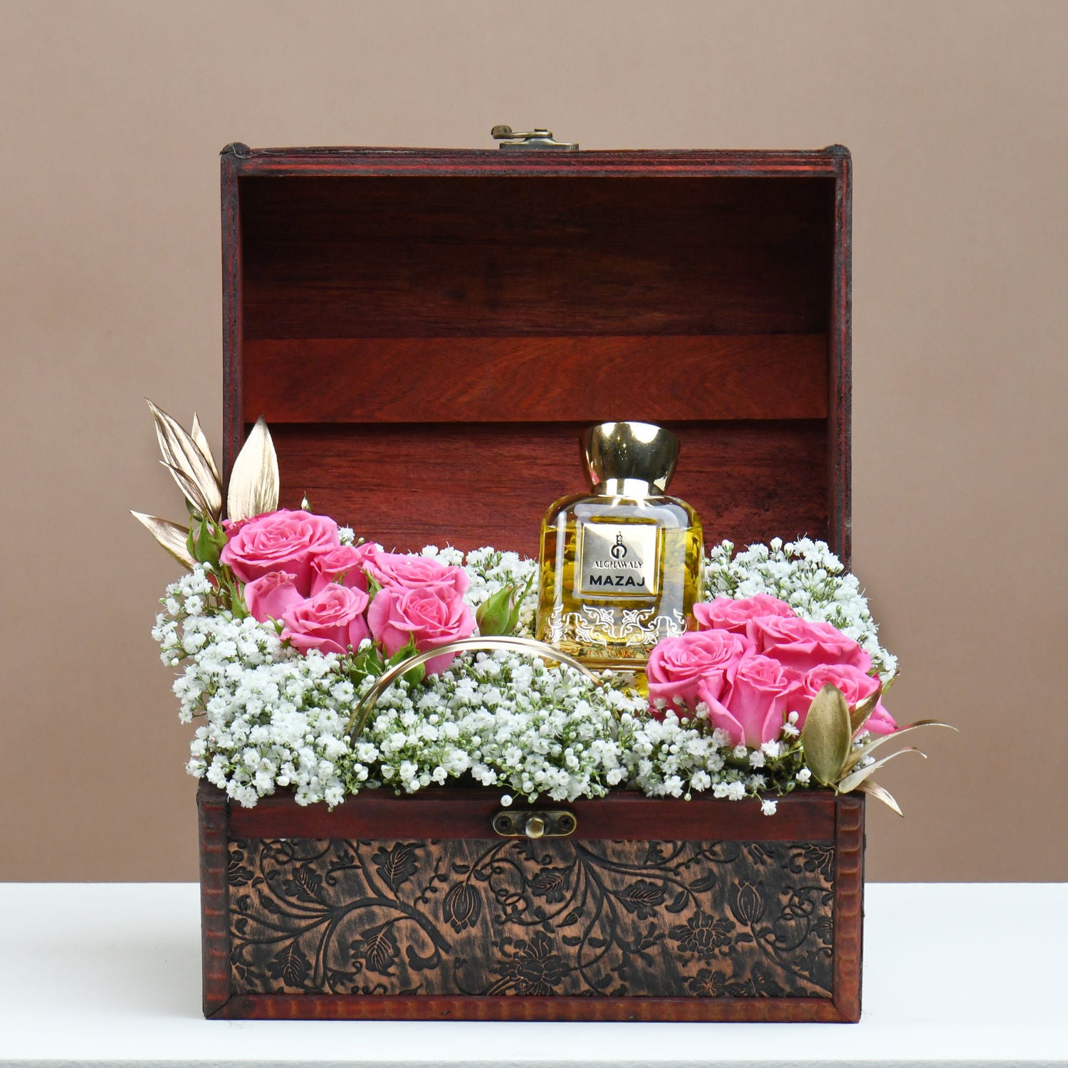 Roses with Perfume In Tressure Box