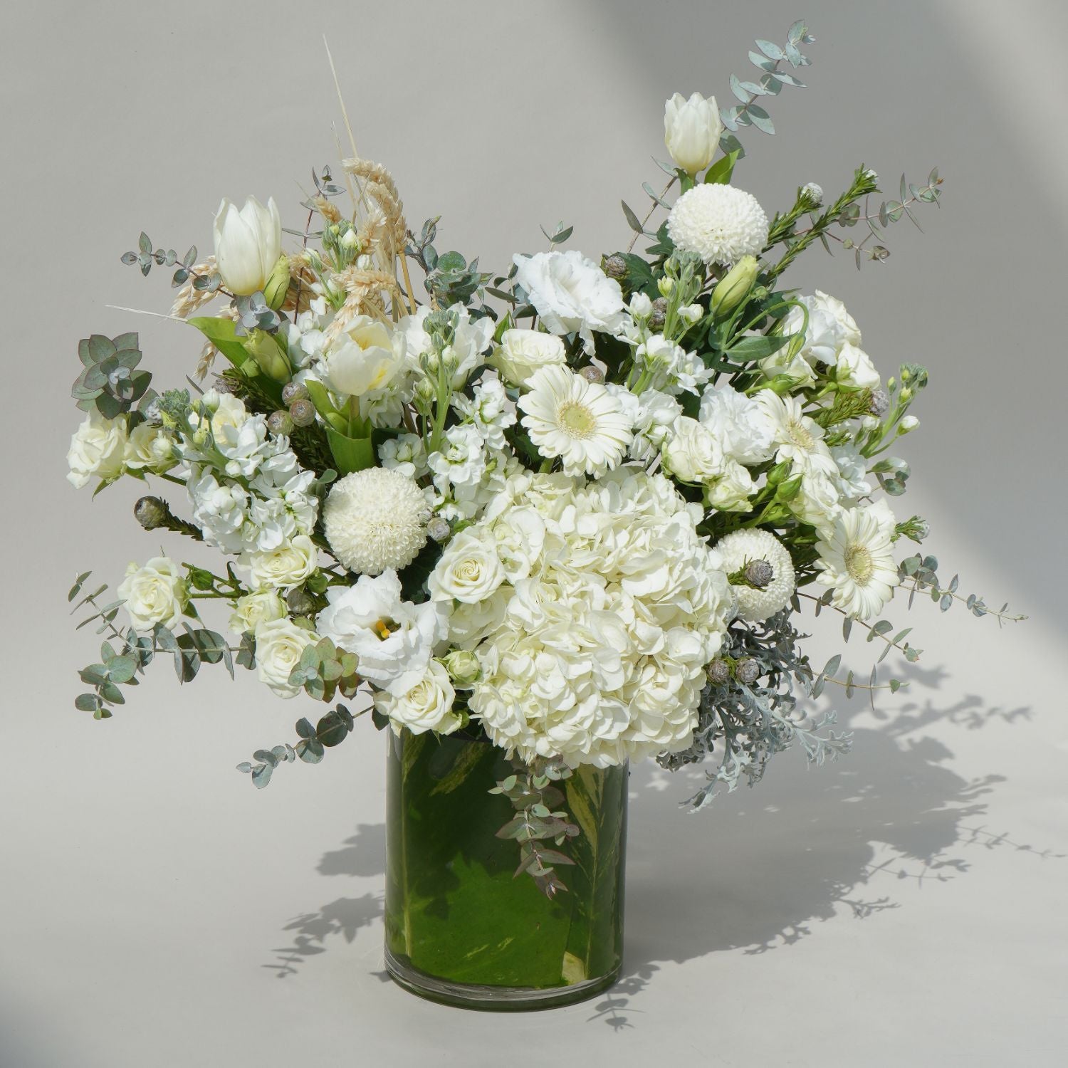 Shades of Winter Floral Vase