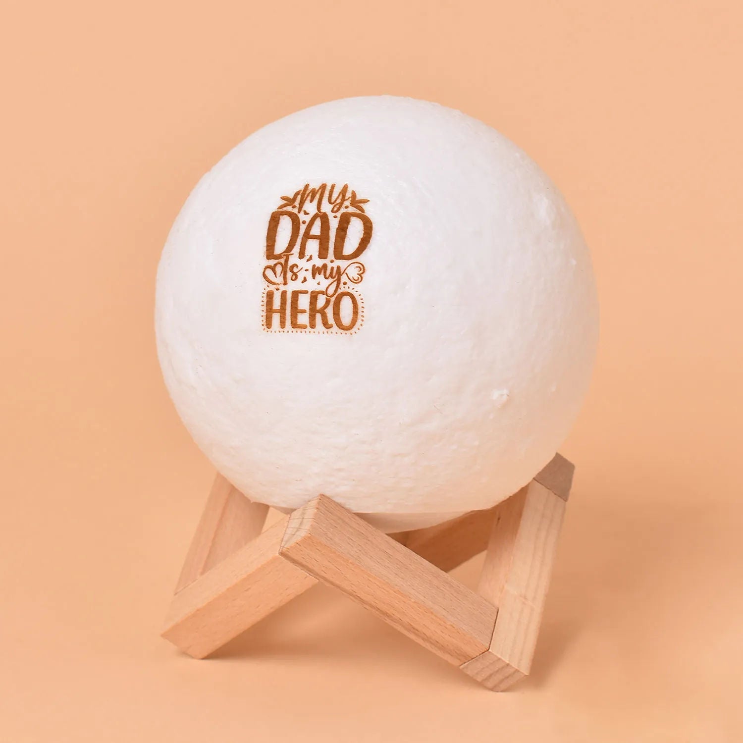 Shine a Light on Dad's Heroism Moon Lamp