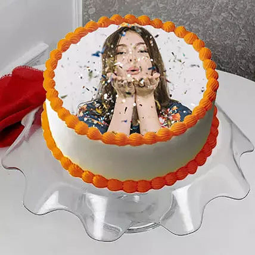 Sparkling Birthday Photo Cake