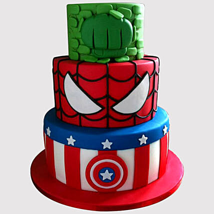 Three Layered Avengers Cake