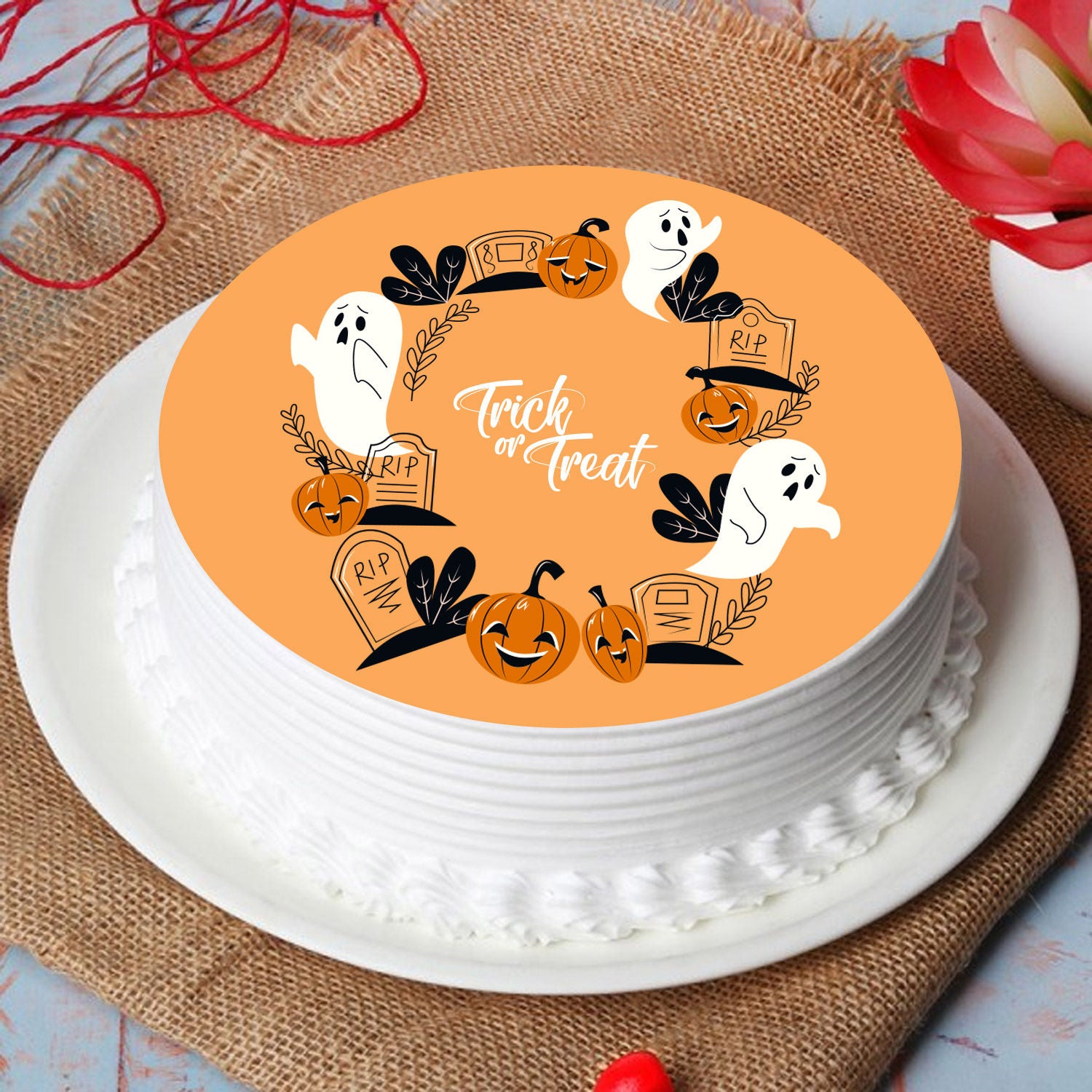 Trick Or Treat Photo Cake