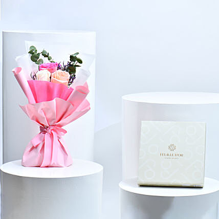 Tulip Bouquet with Primium Chocolate Box