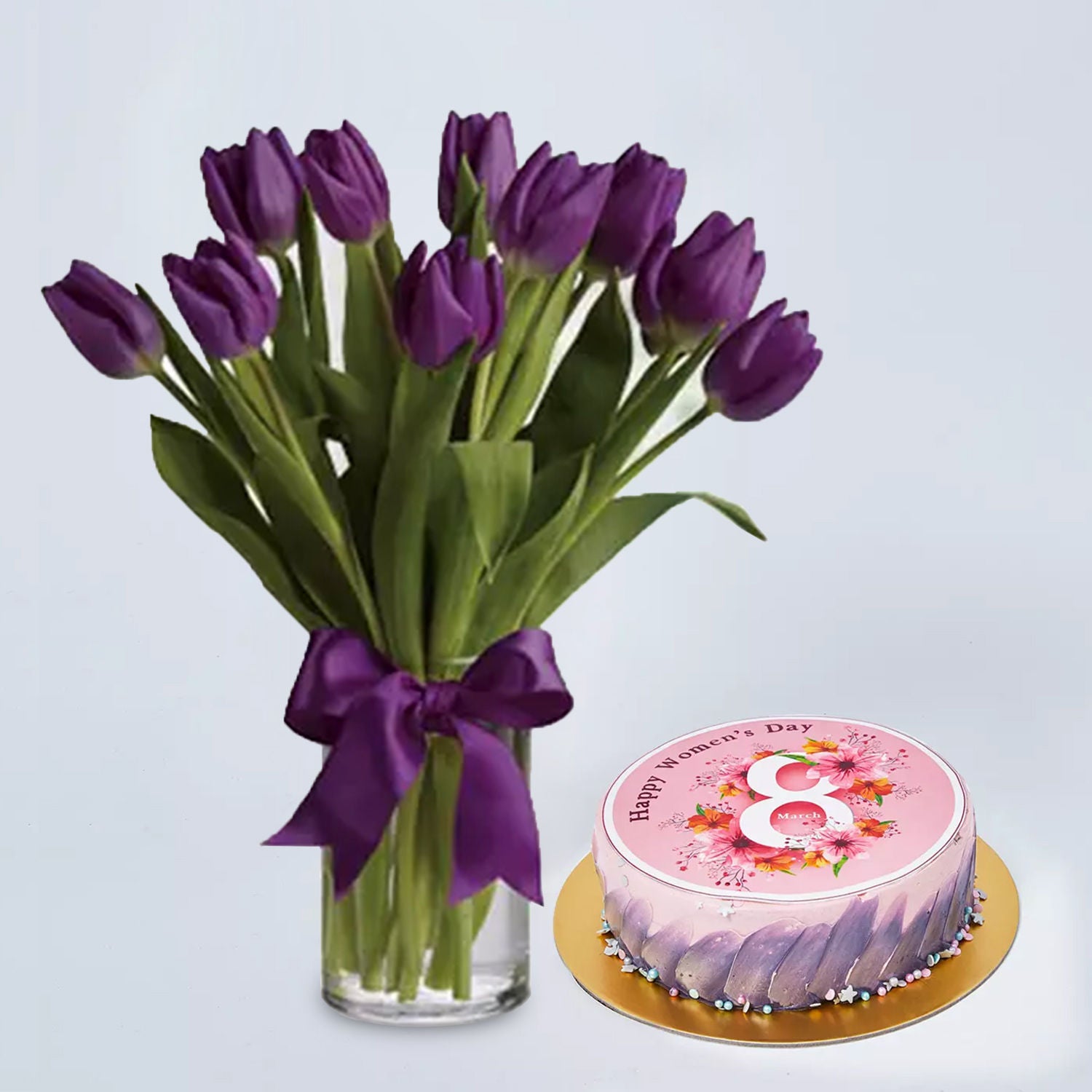 Tulips and Womens Day Cake