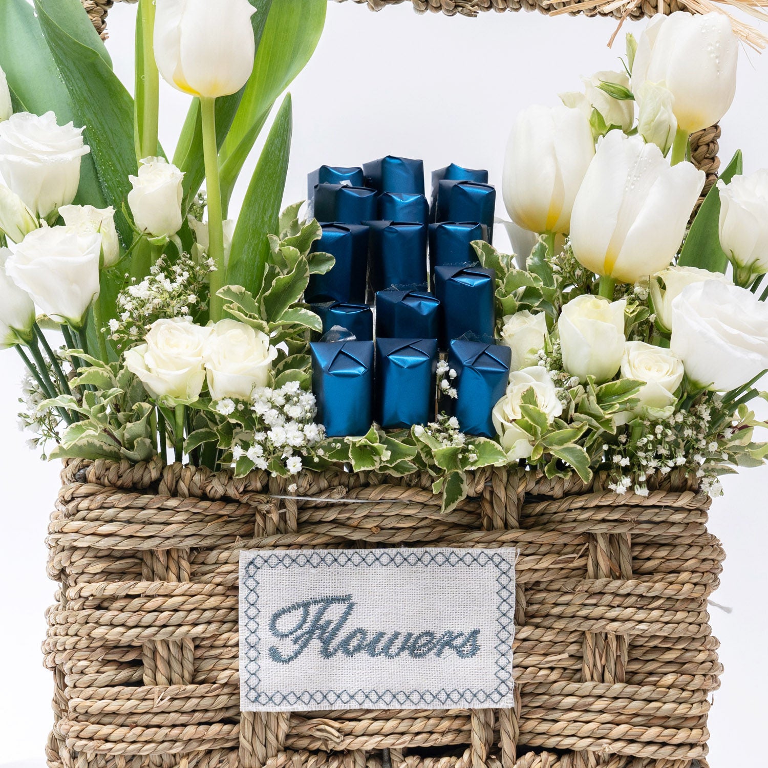 Tulips & Roses Arrangement Basket