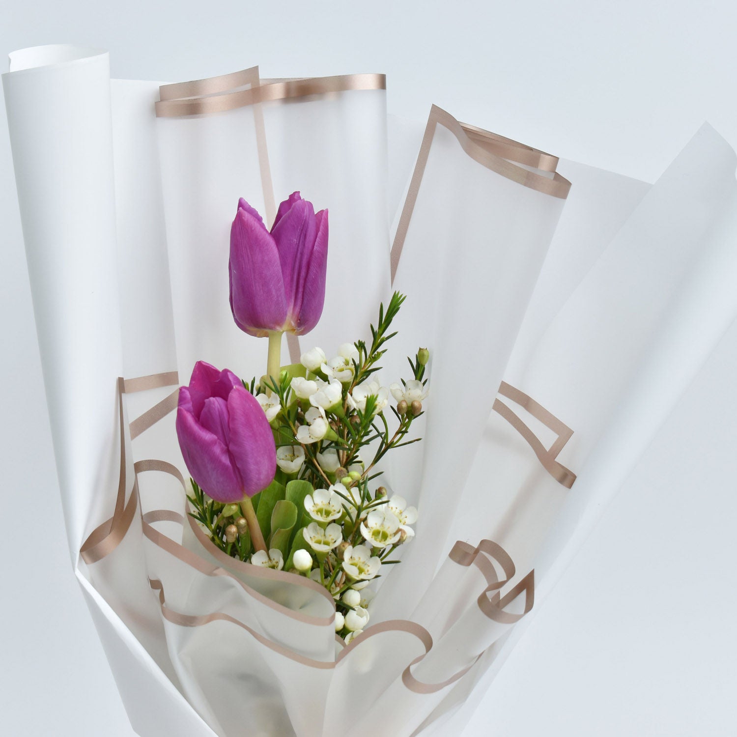 Two Purple Tulip Bouquet