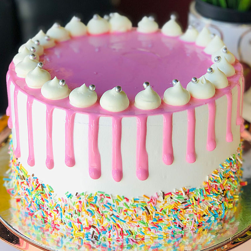 Unicorn Sprinkle Vanilla Cake