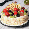 Vanilla Fruit Cascade Cake