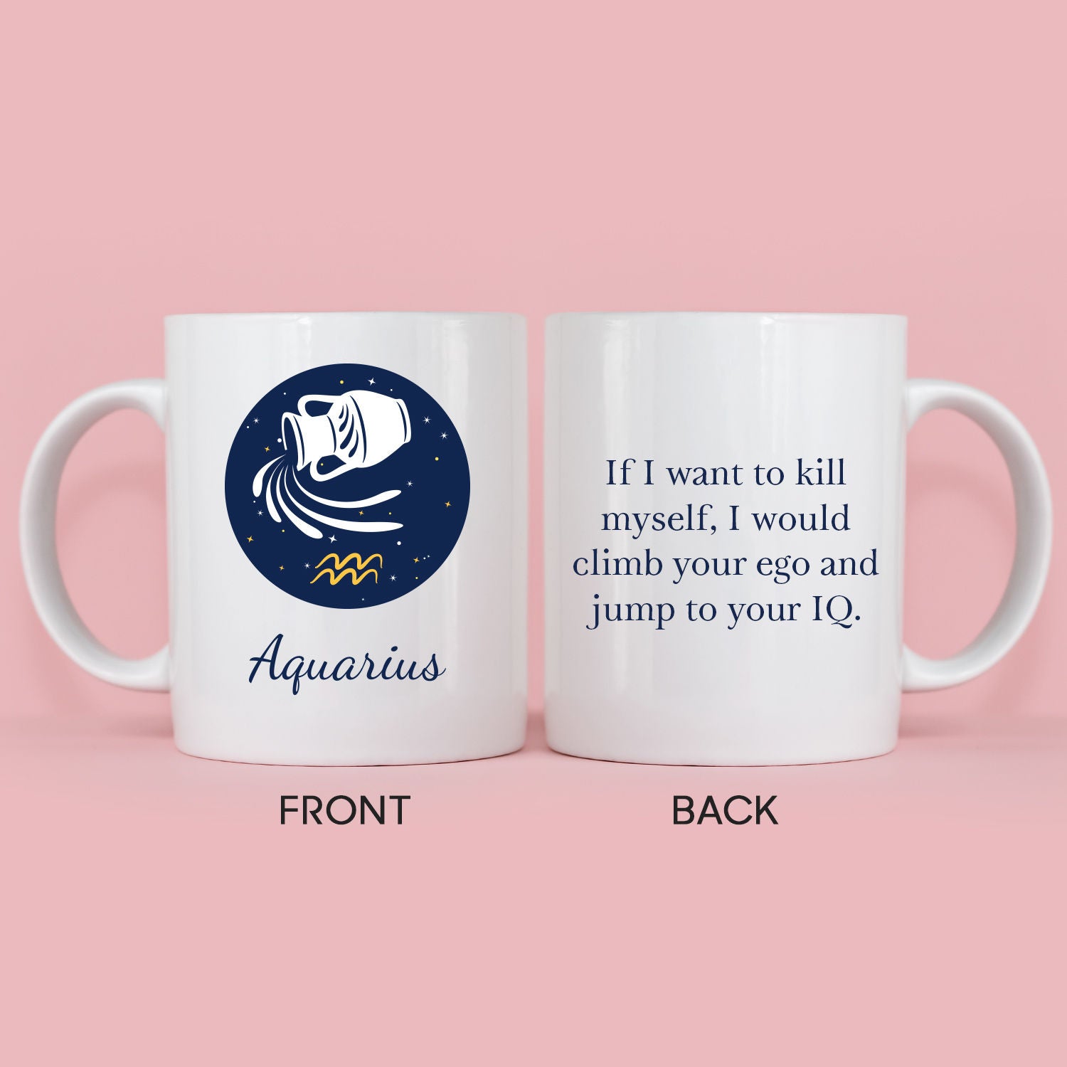 White Mug For Aquarius