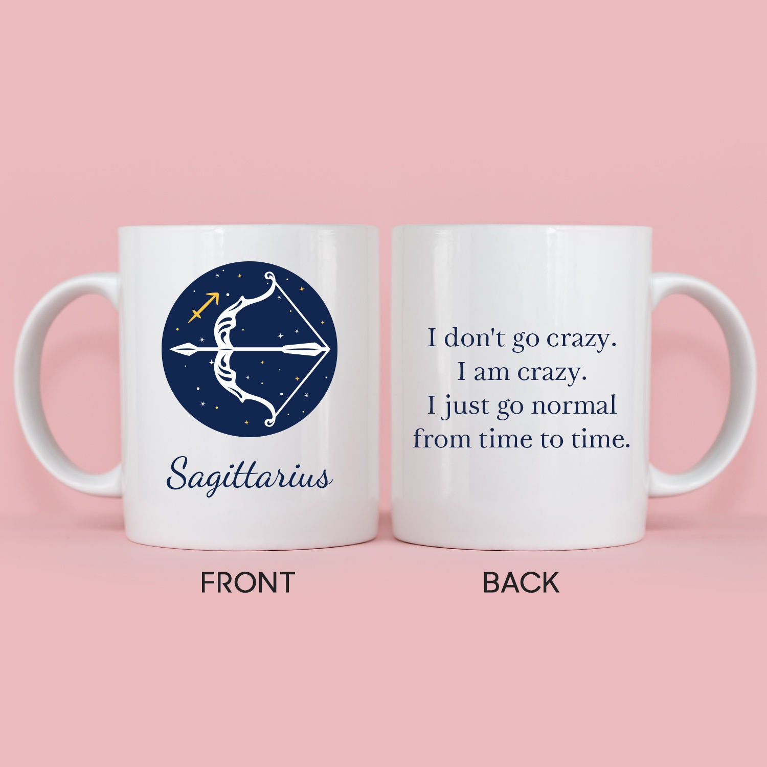 White Mug For Sagittarius