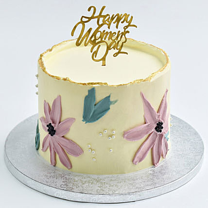 Womens Day Special Chocolate Floral Cake