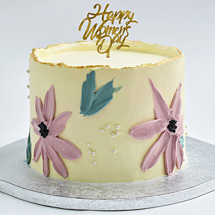 Womens Day Special Chocolate Floral Cake