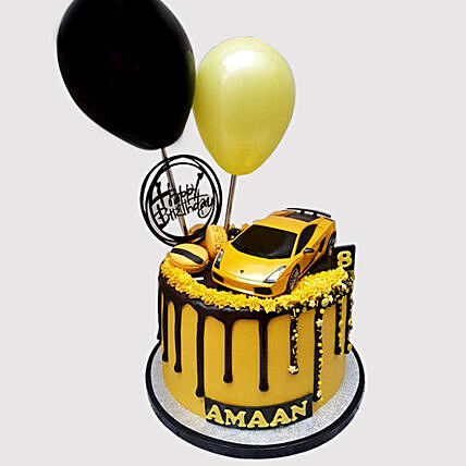 Yellow Car Cake