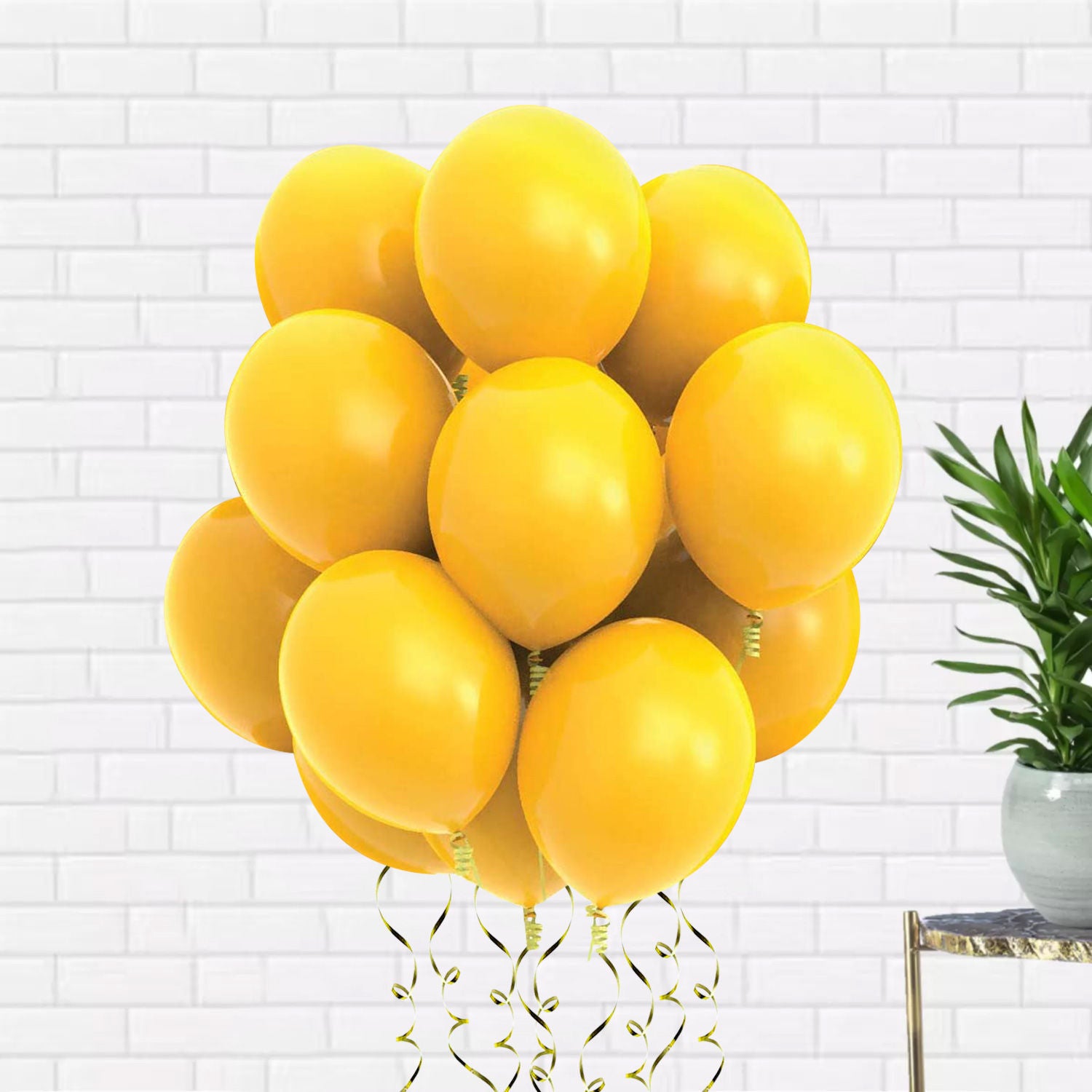 Yellow Helium Balloons