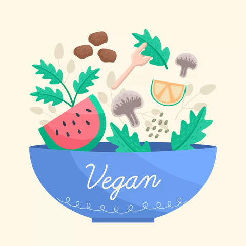 bol alimentaire bleu vegan