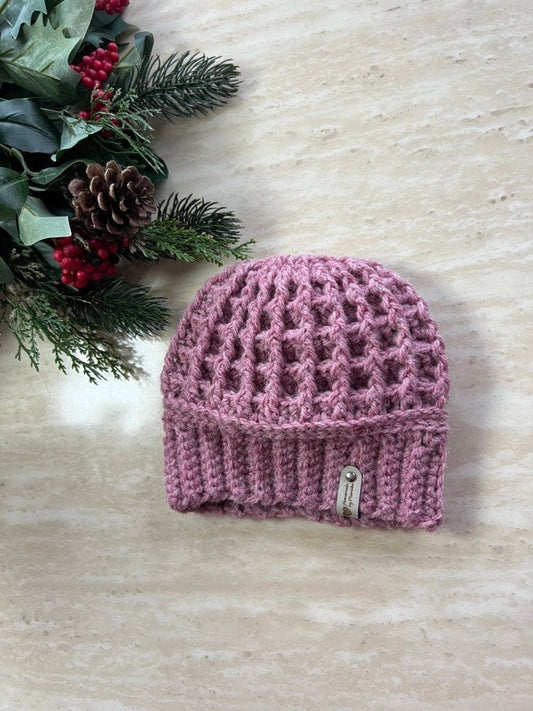 LillyGraceSparkle Coral Pink Baby Girl hat,handmade Crochet Hat Gradient Coral Pink Color with Beige Faux Fur Pompom, Fall or Winter Beanie Hat, Toddler Hat Pink / 6-12