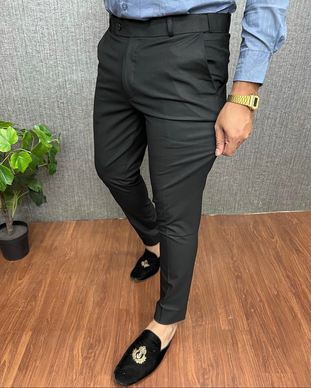 Find Mens adjustable waist Formal Trouser wear with formal shirt For Party,  Office and Casual by Hare Krishna Textile near me | Panipat N.S.M.,  Panipat, Haryana | Anar B2B Business App