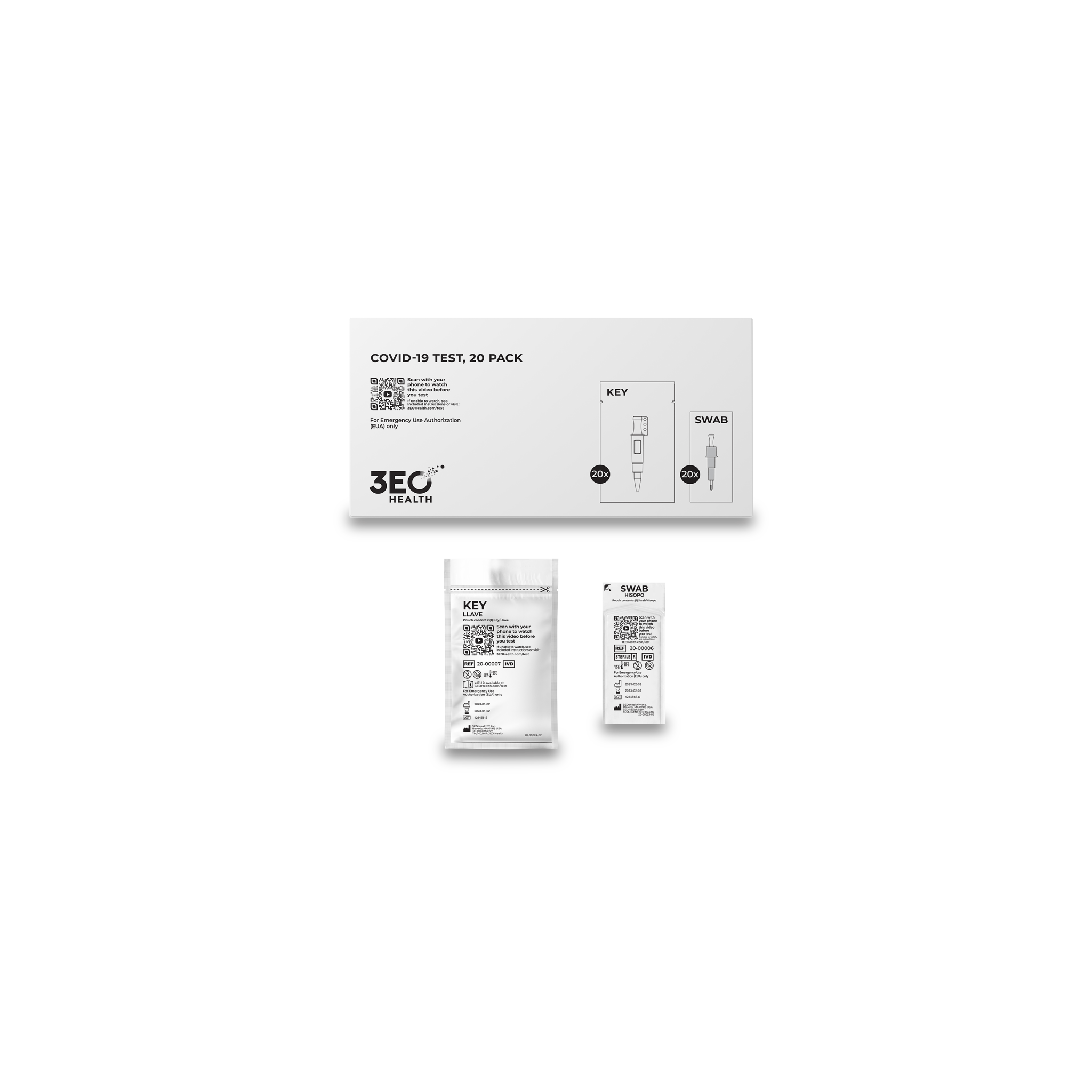 3EO Health COVID-19 20 Test Pack - Verséa Diagnostics product image