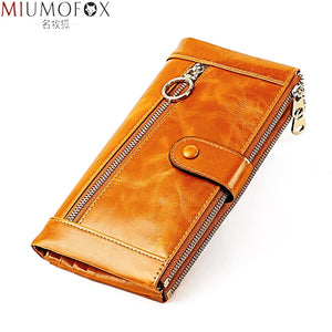 Leather Clutch Long Wallet - Carter Allen