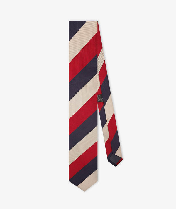 Knotting Club Striped Silk Regimental Tie
