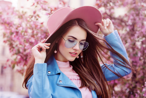 Fashion Trends for Spring 2023 Young Woman Pink Hat Pink Flowers