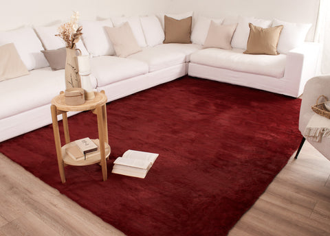 Tapis de salon rouge