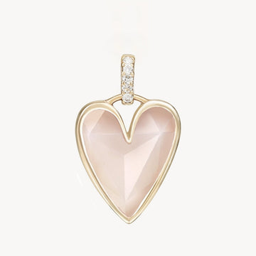 pink opal diamond heart mood charm lightbox photo