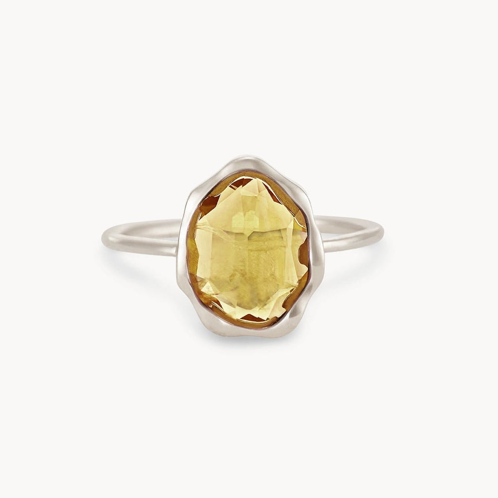 Yellow stone rings sterling silver 2025
