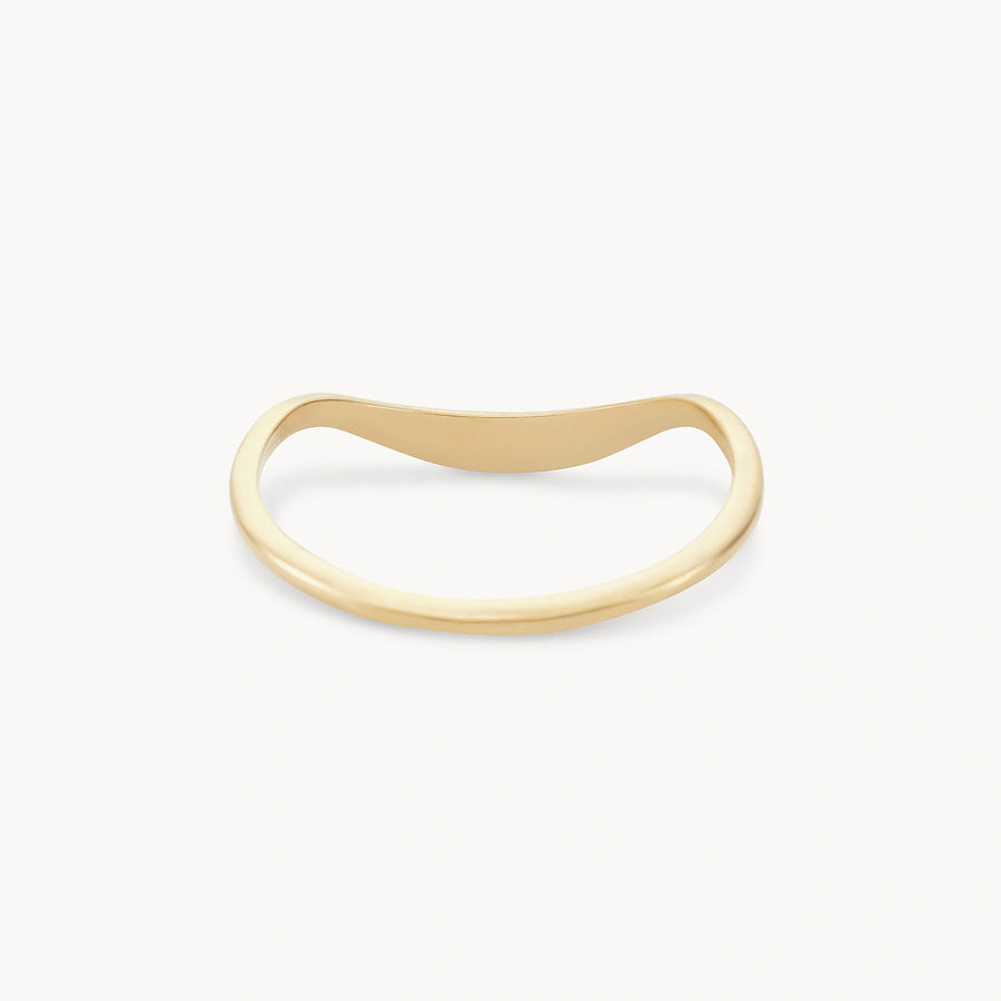 rippling wave ring - 14k yellow gold | bluboho fine jewelry
